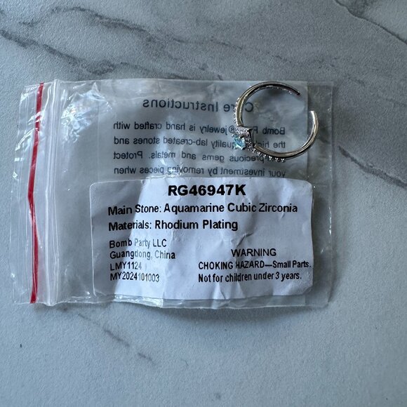 BP March Birthday Pinky Ring (Adjustable size 3-5) - Picture 3 of 3